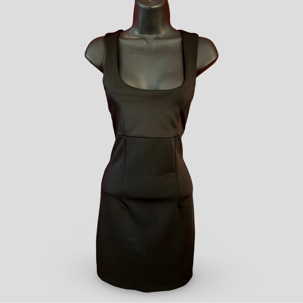 Windsor Black Mini Dress with Strappy Back